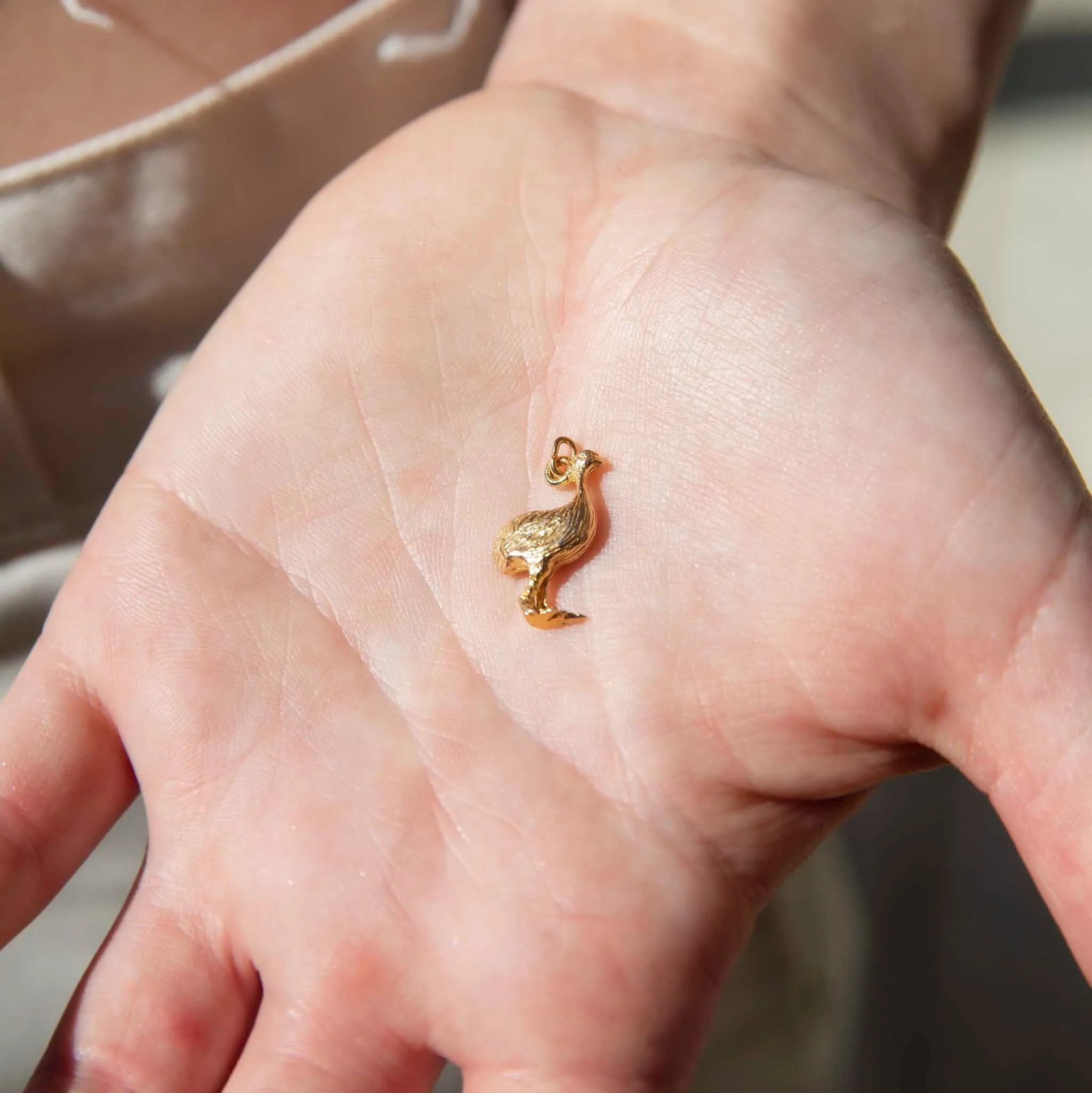 Emu 1970s Australian Charm Pendant 9ct Gold