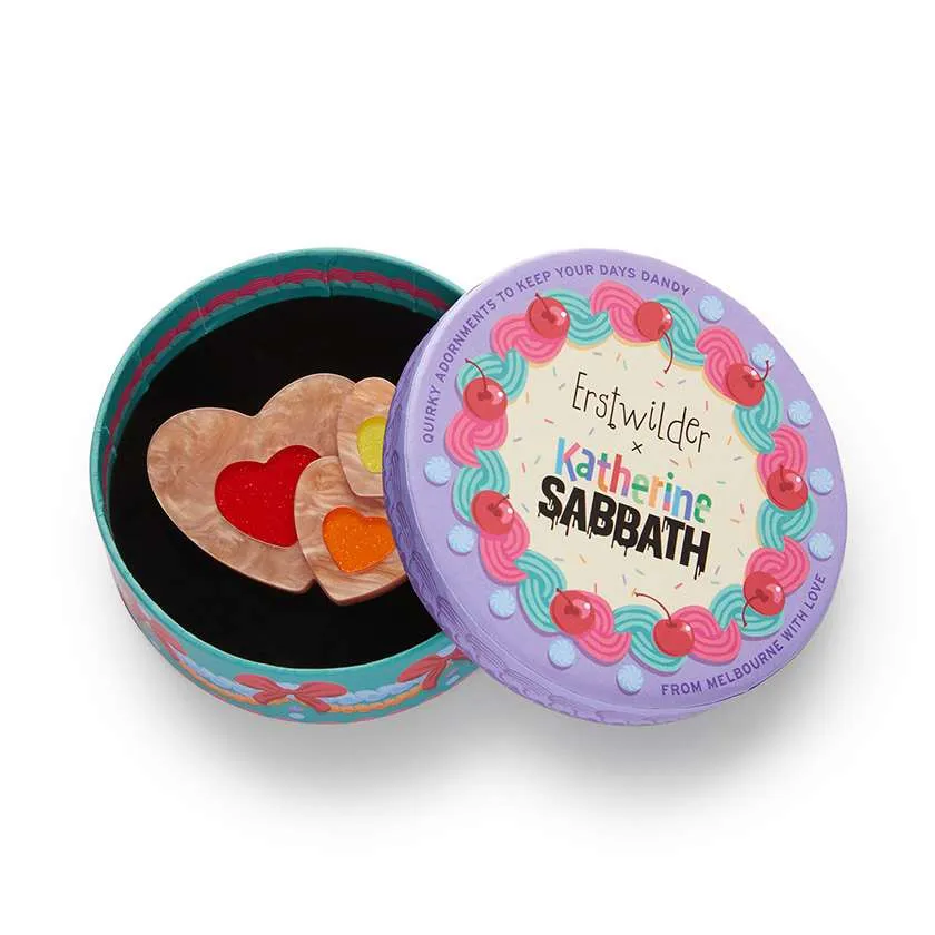 Erstwilder Lolly Heart Cookies Brooch