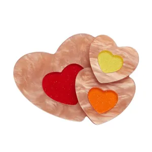Erstwilder Lolly Heart Cookies Brooch