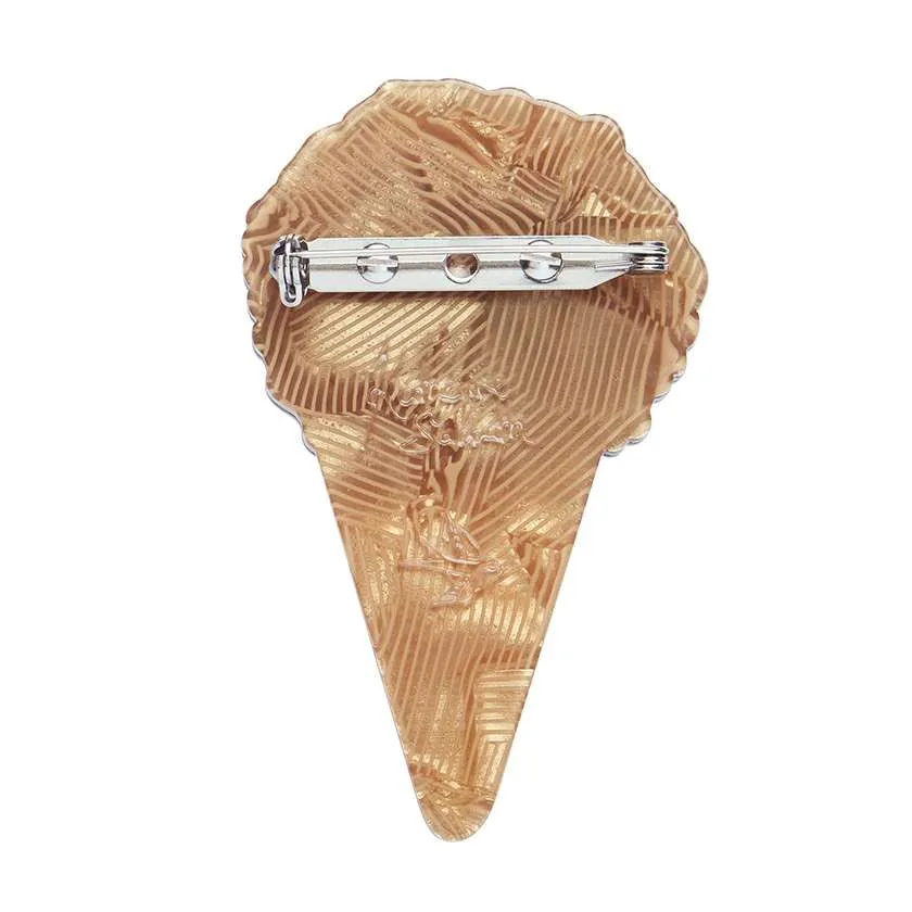 Erstwilder Sprinkles Ice Cream Cake Cone Brooch