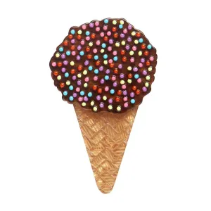 Erstwilder Sprinkles Ice Cream Cake Cone Brooch