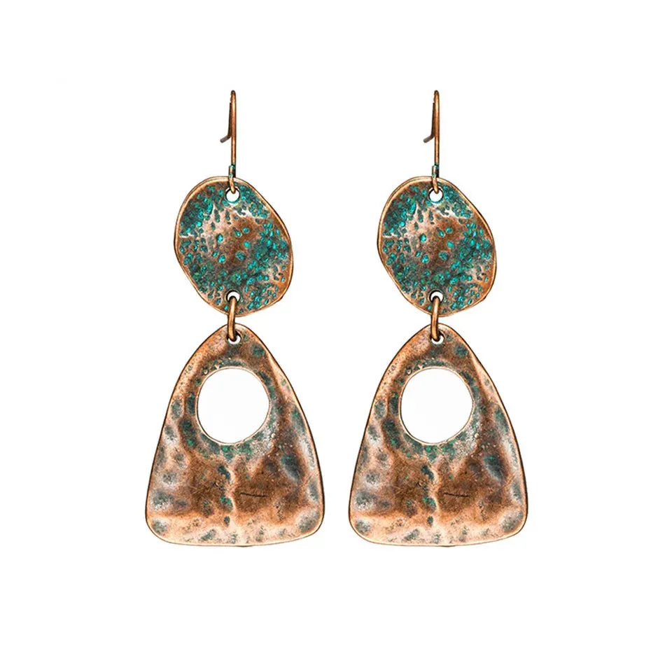 Ethnic Indian Earring Jewelry Female Bohemian Boho Ethnic Water Drop Earrings for Women Vintage Classic Metal Tibet Earings Gift