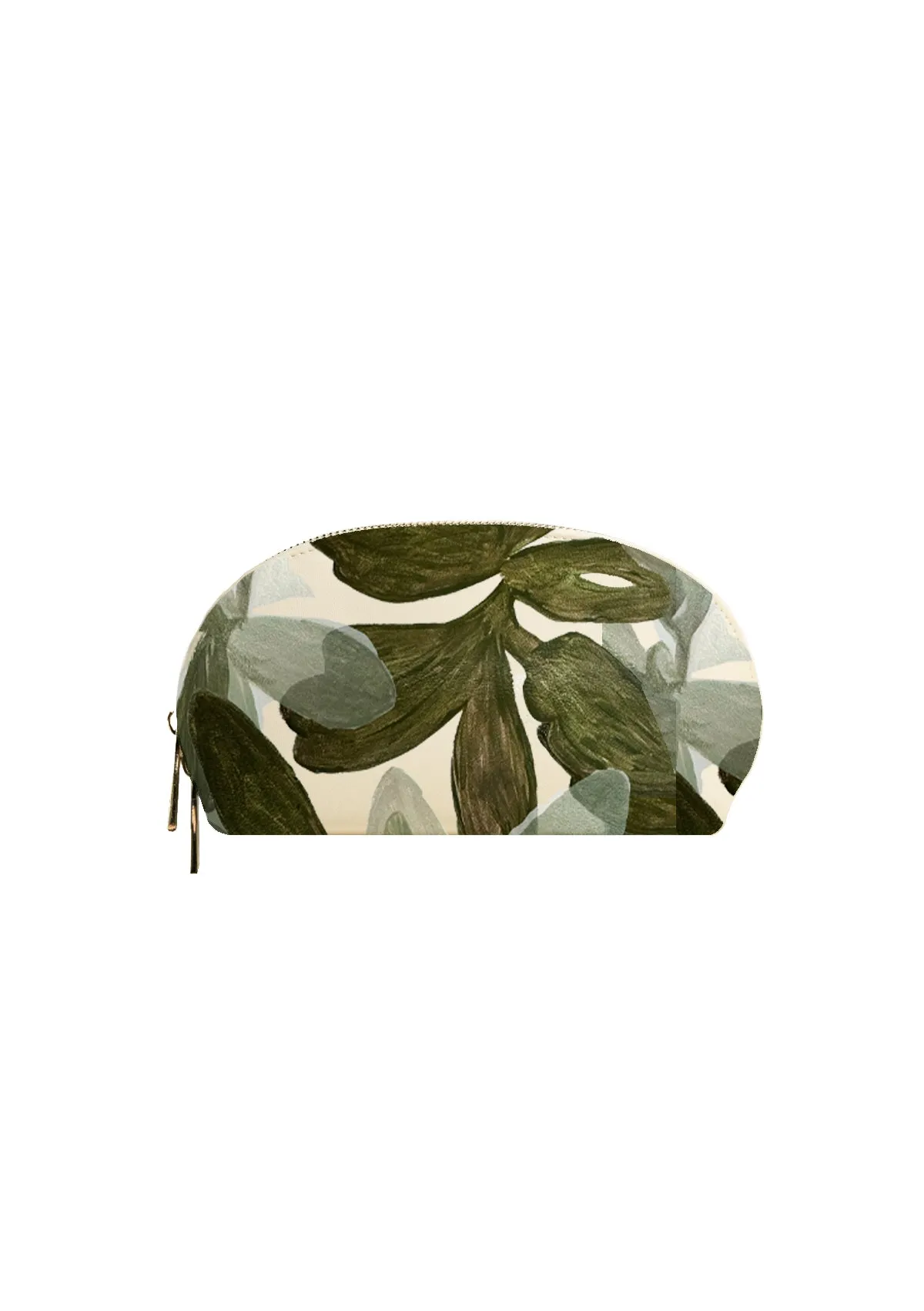 Fantasy Leaves Beige Makeup Bag