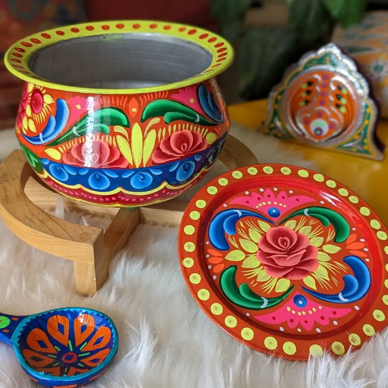 Fire Hand Painted Handi