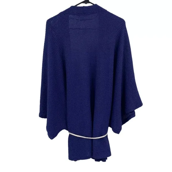 Free People Blue Waffle Knit Kimono Duster Topper
