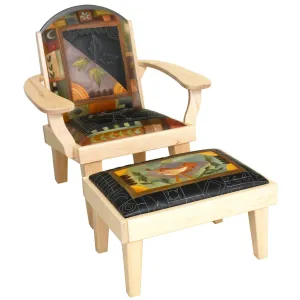 Friedrichs Chair & Ottoman by Sticks CHR075, OTT002-D73273