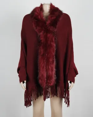 FUR COLLAR SHAWL