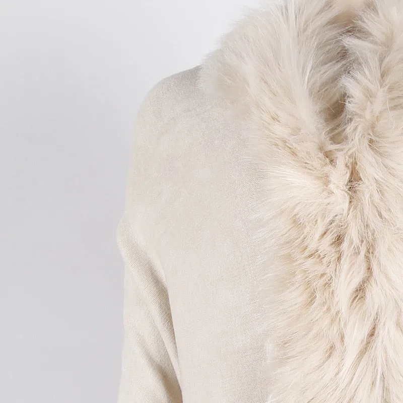 FUR COLLAR SHAWL