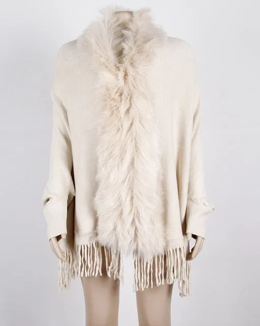 FUR COLLAR SHAWL