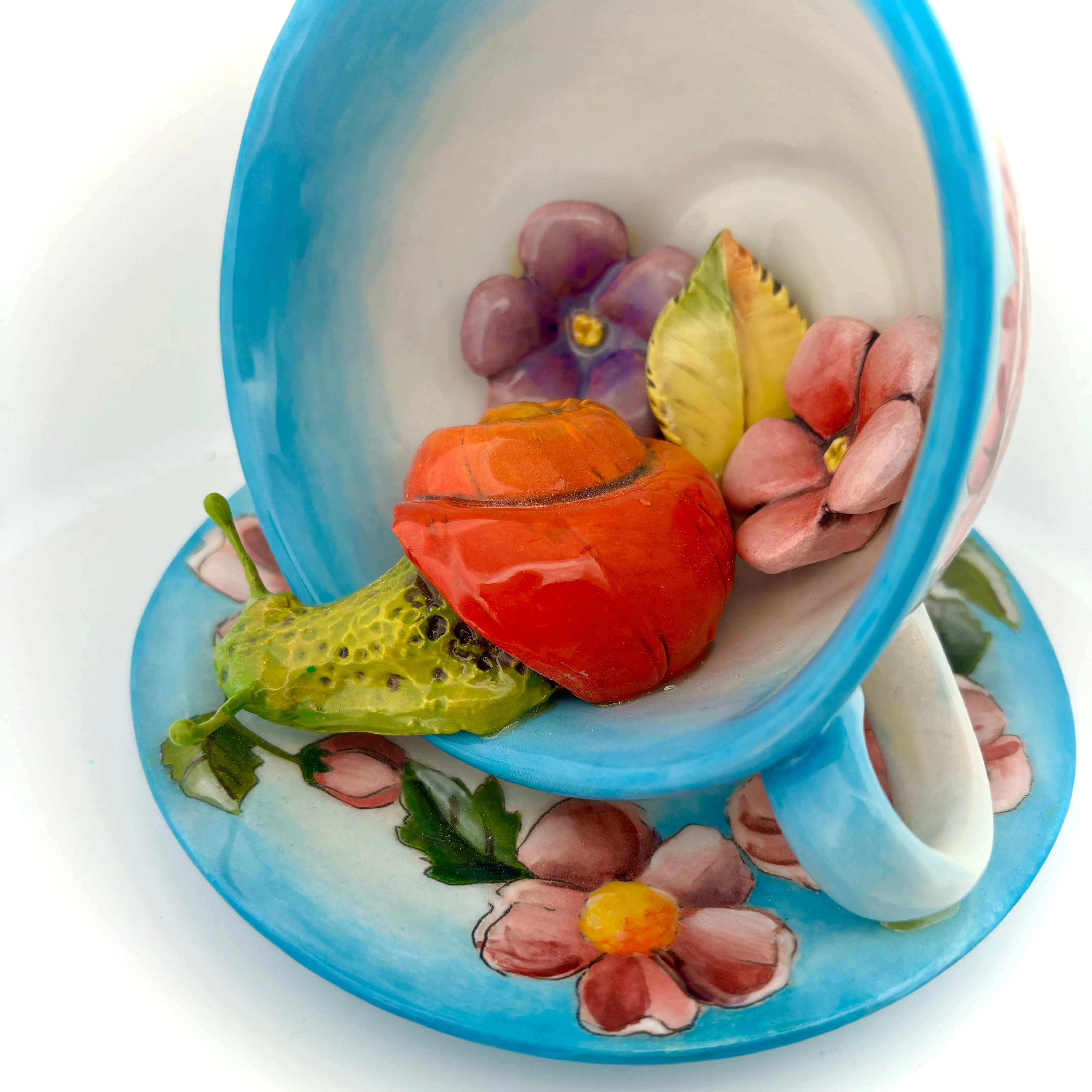 Garden Tea Party Canary Figurine