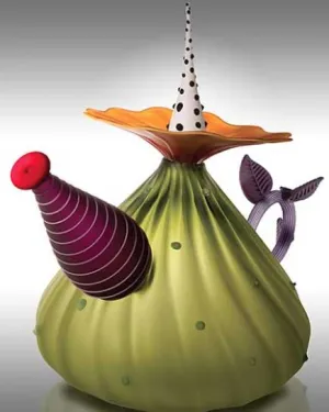Garden Variety Teapot in Olive
