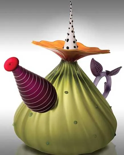 Garden Variety Teapot in Olive
