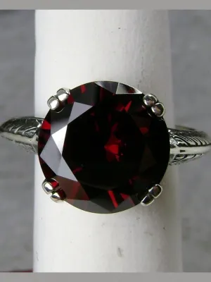 Garnet Ring, Art Deco 1930's Style Jewelry, #D12