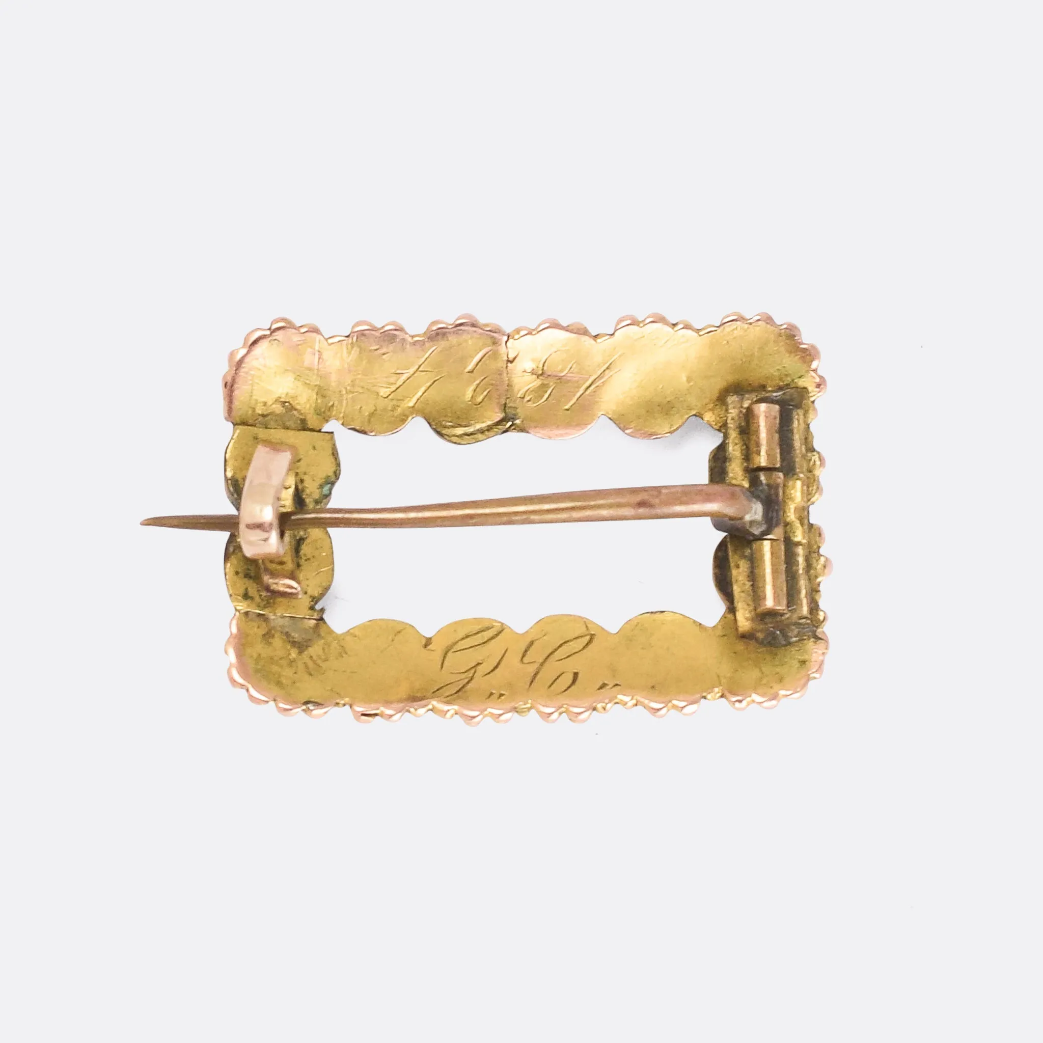 Georgian Garnet Buckle Brooch