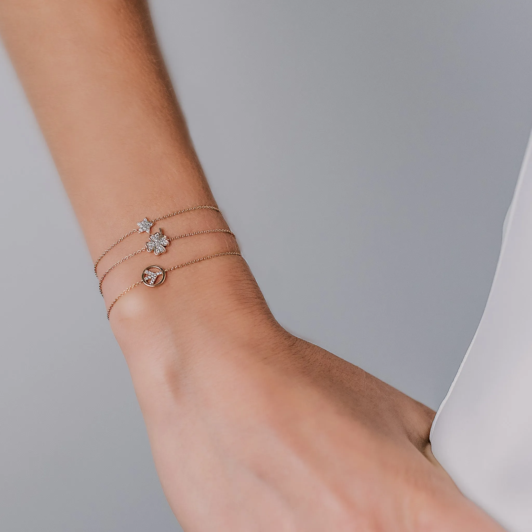 Gold and Diamond Mini Star Bracelet
