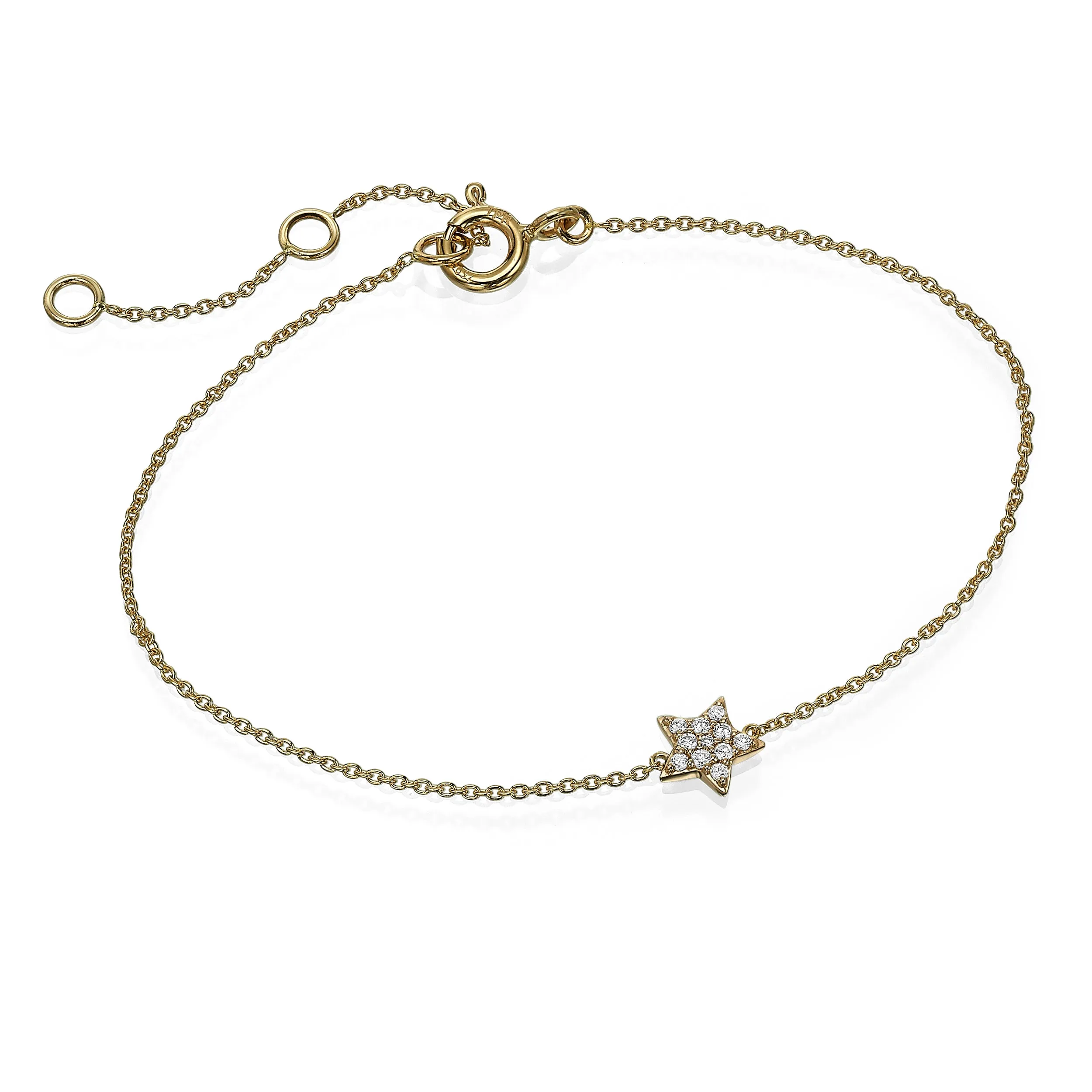 Gold and Diamond Mini Star Bracelet