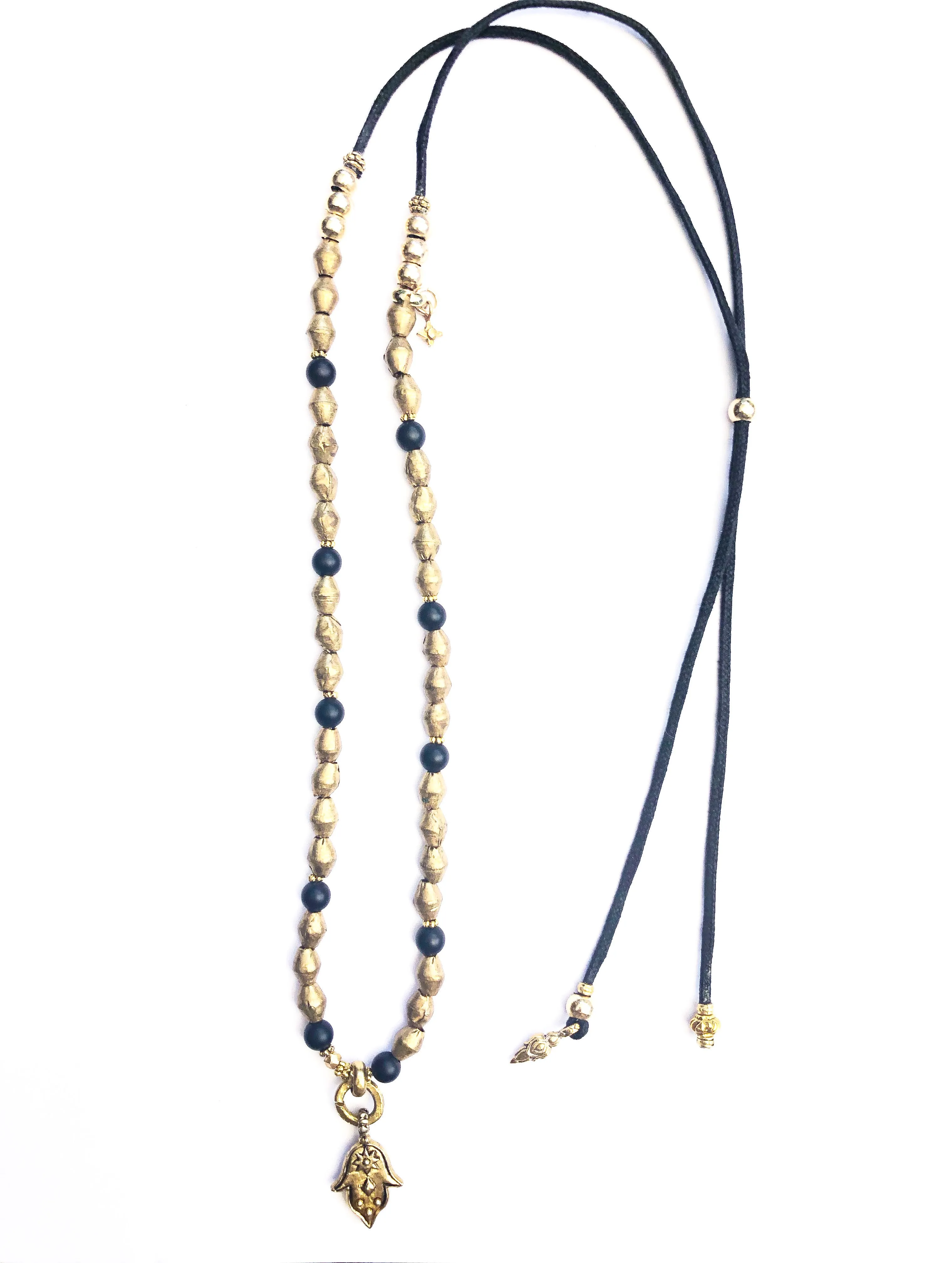 Gold Hamsa Energy Necklace