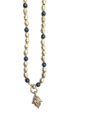 Gold Hamsa Energy Necklace