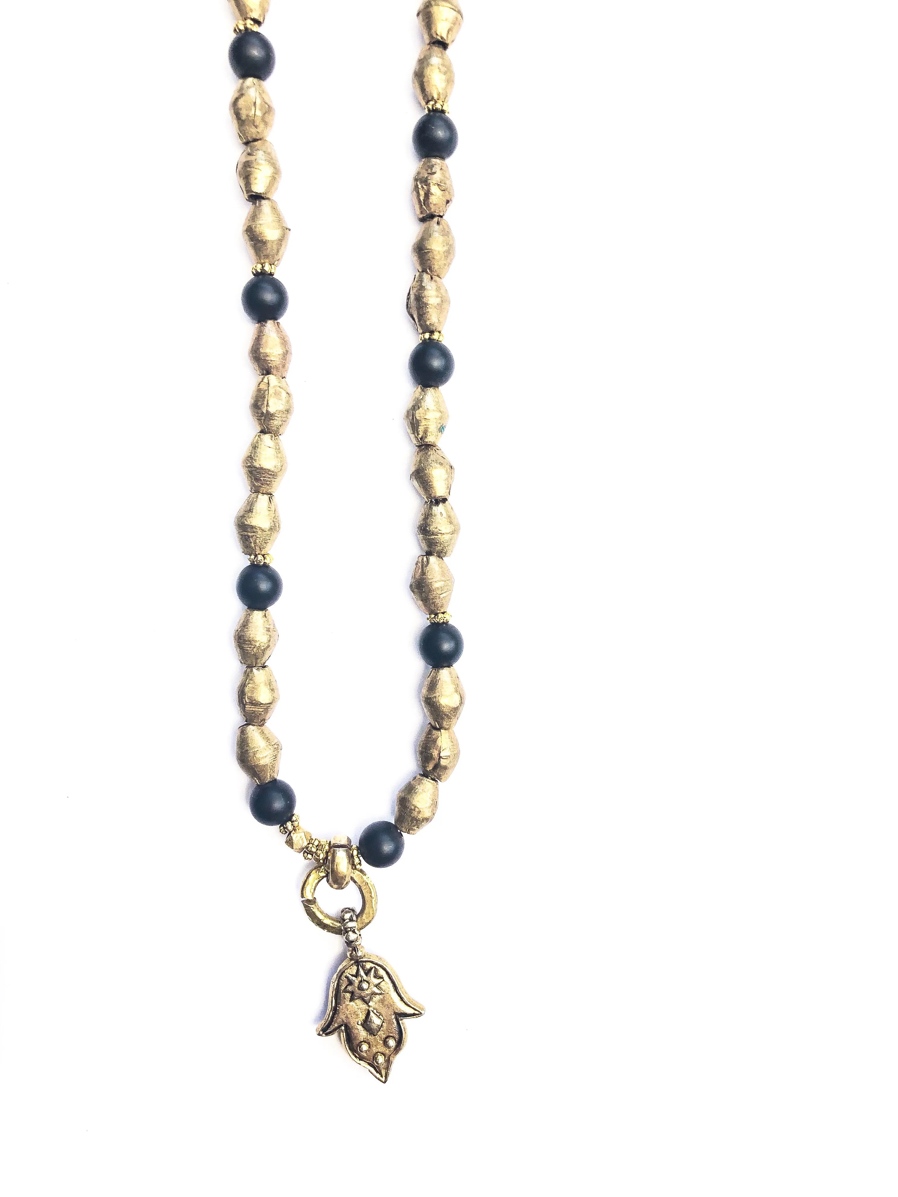 Gold Hamsa Energy Necklace