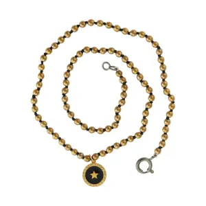Gold Hematite Black Star