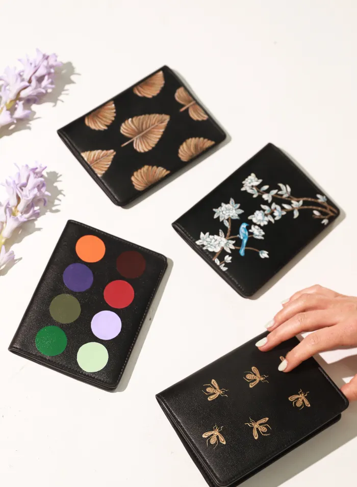 Gold Metallic Bees Passport Holder