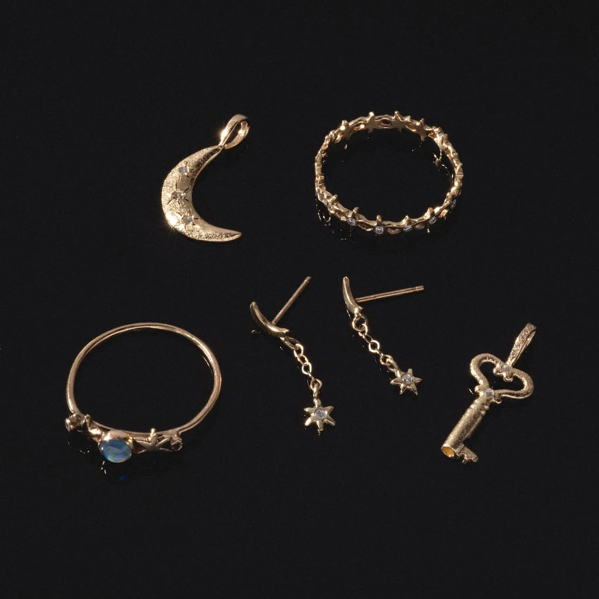 Golden Moon Pendant Charm