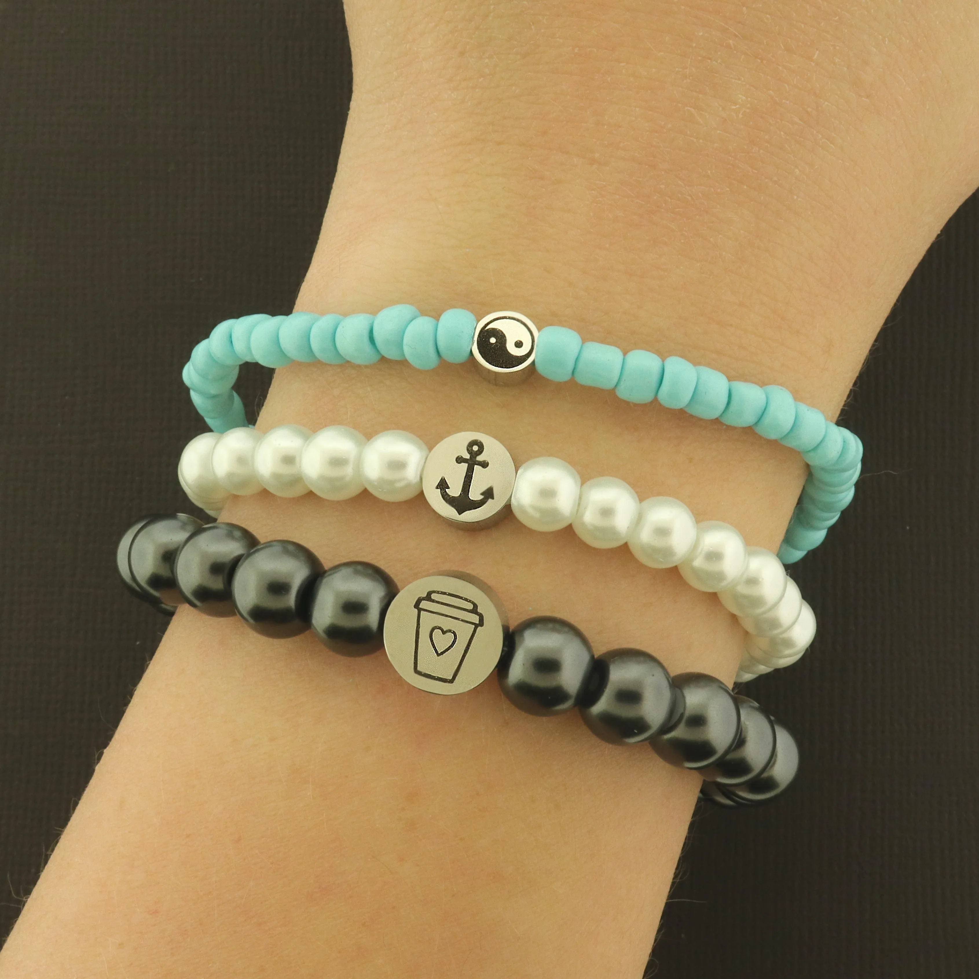 Golf Stainless Steel Beads - Sports Bead - Choose Your Size - BFS034S-8336