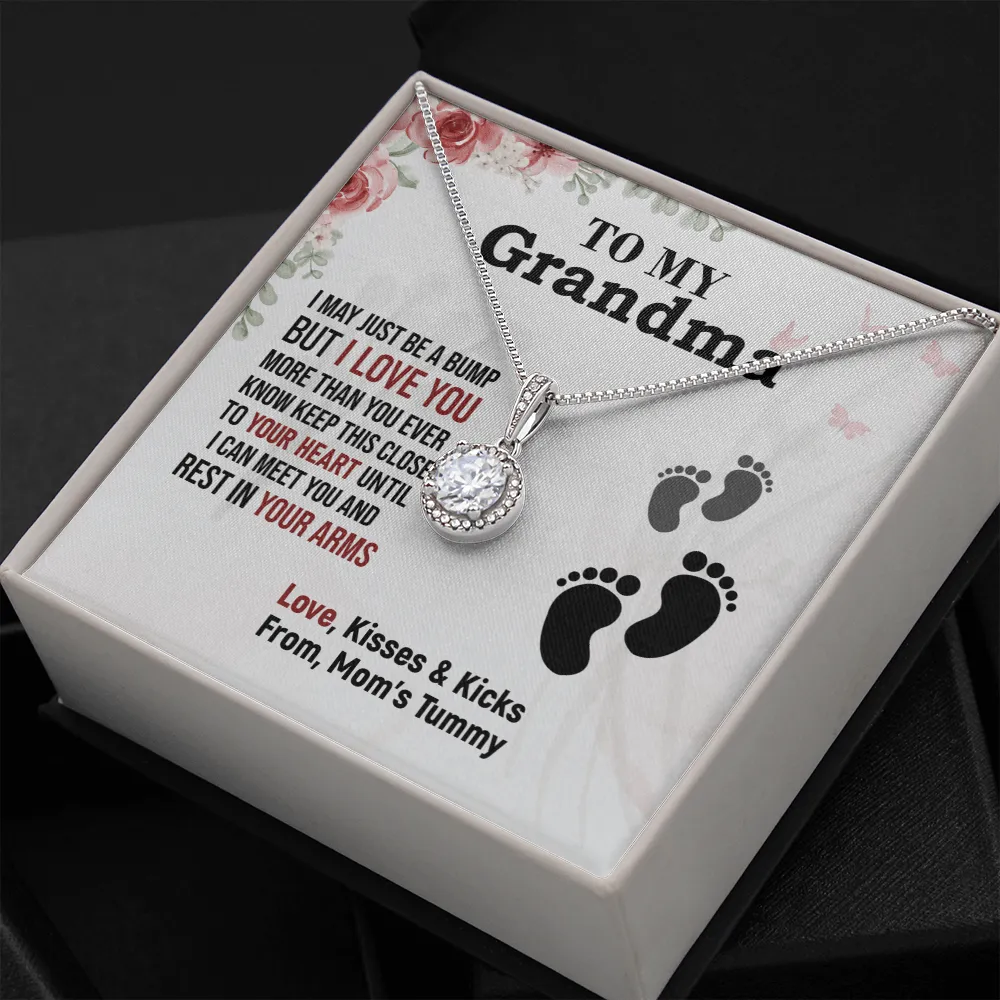 Grandma - I May Be A Bump - Eternal Hope Necklace Message Card