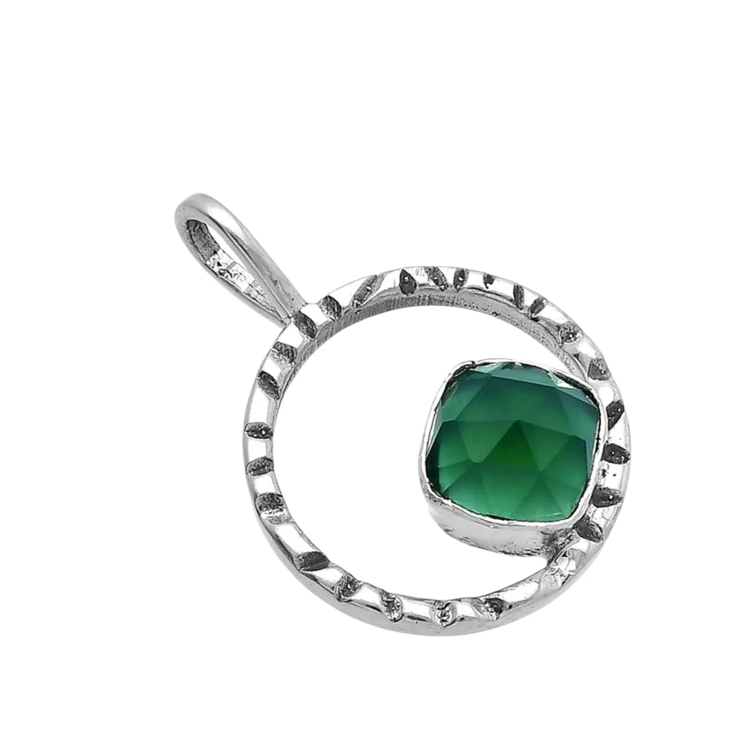 Green Onyx Solid 925 Sterling Silver Pendant