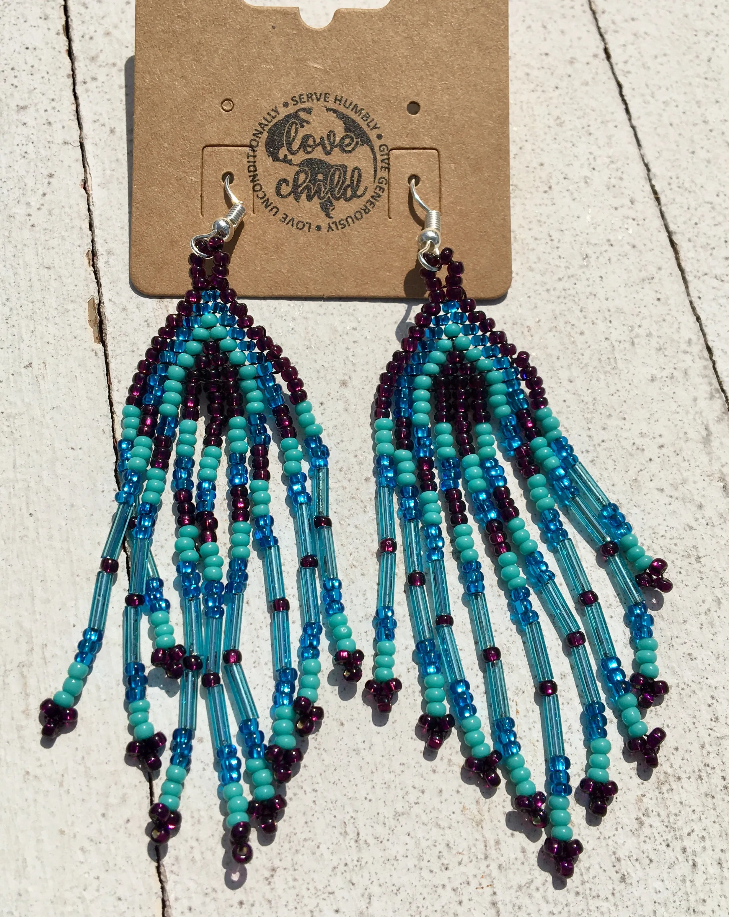 Guatemalan Seed Bead Earrings