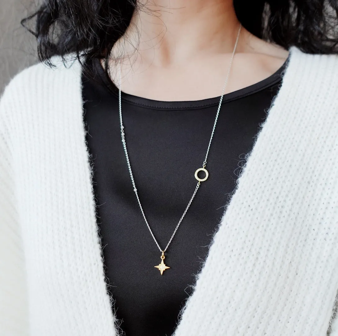 Guiding Star Long Chain Necklace