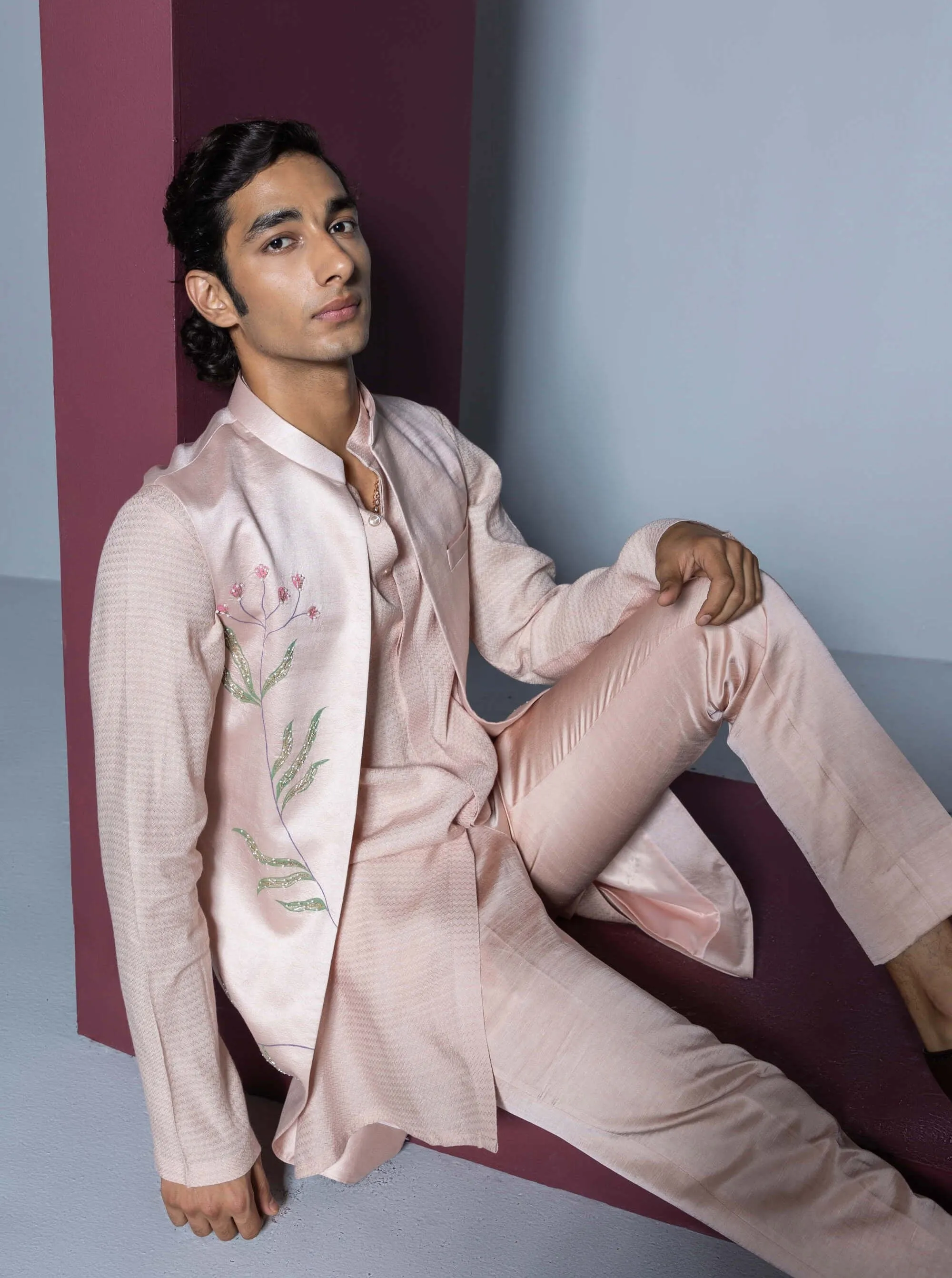 Gul handpaint shrug and kurta set