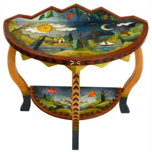 Half Round Table, Accent Table by Sticks HAL002 D74524 Top