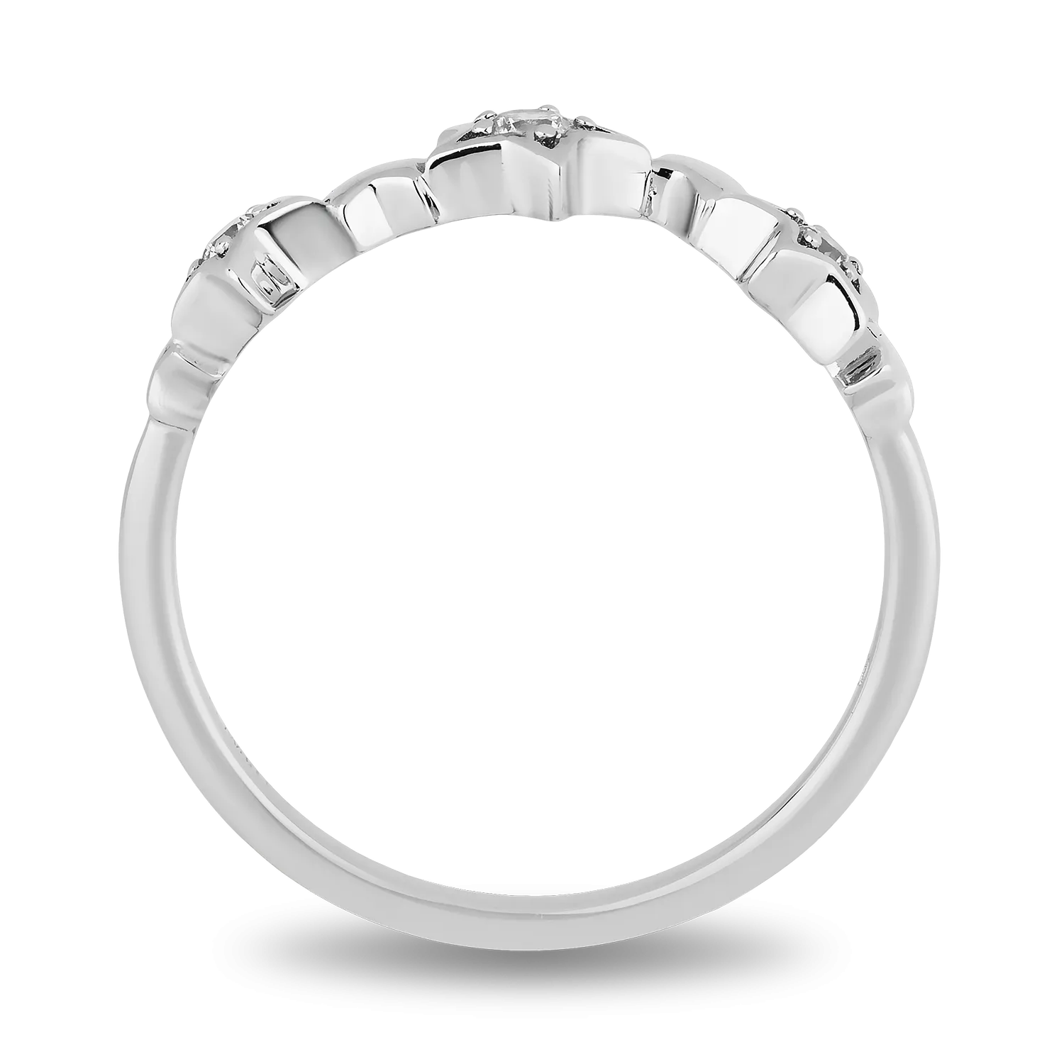 Hallmark Fine Jewelry Scattered Star Ring in Sterling Silver with Diamonds