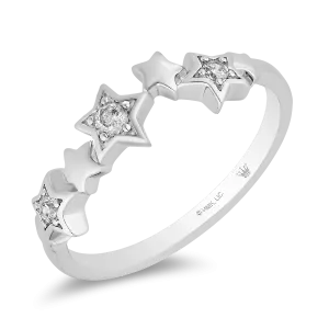 Hallmark Fine Jewelry Scattered Star Ring in Sterling Silver with Diamonds