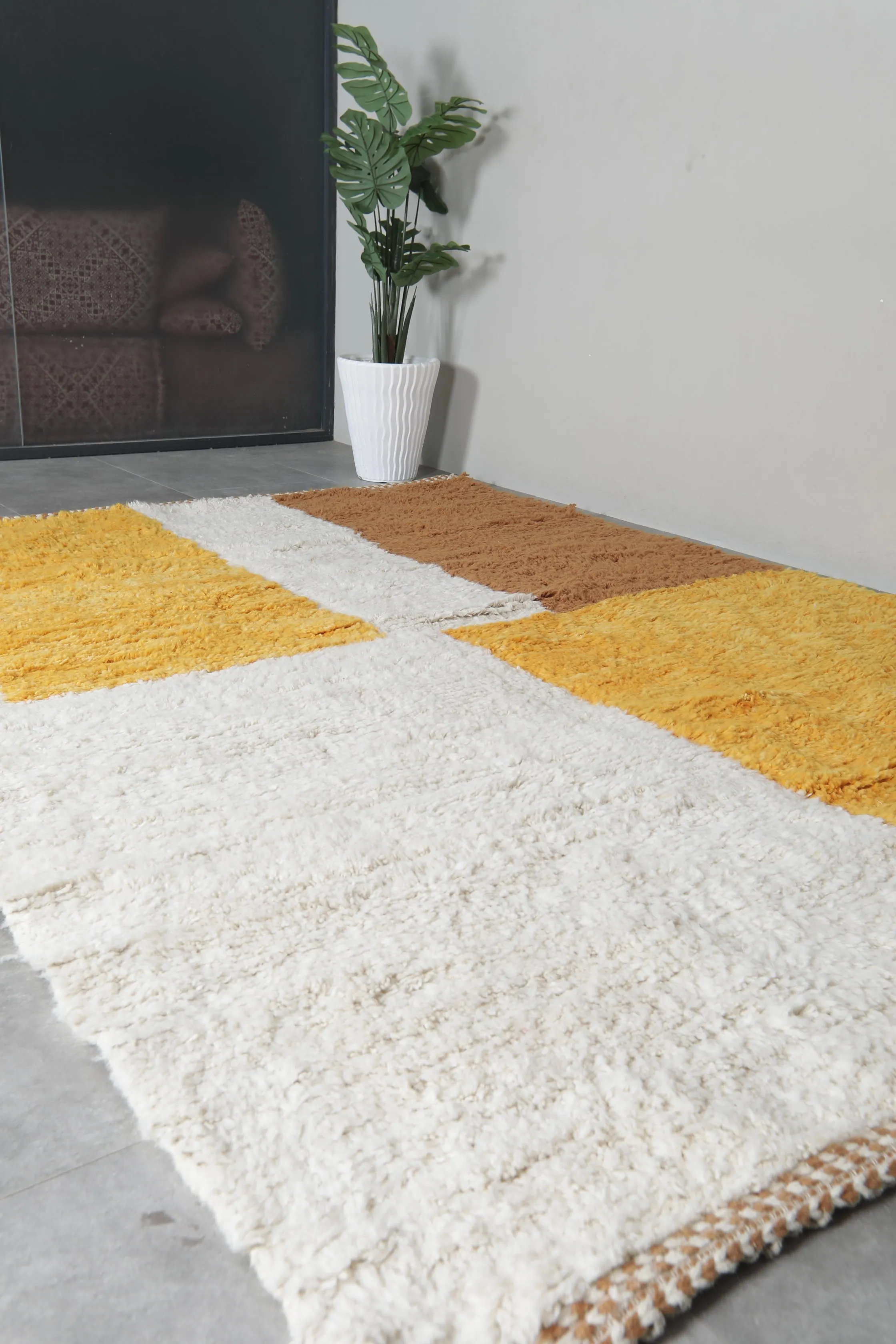 Hand-Knotted Moroccan rug - Custom rug - Wool rug