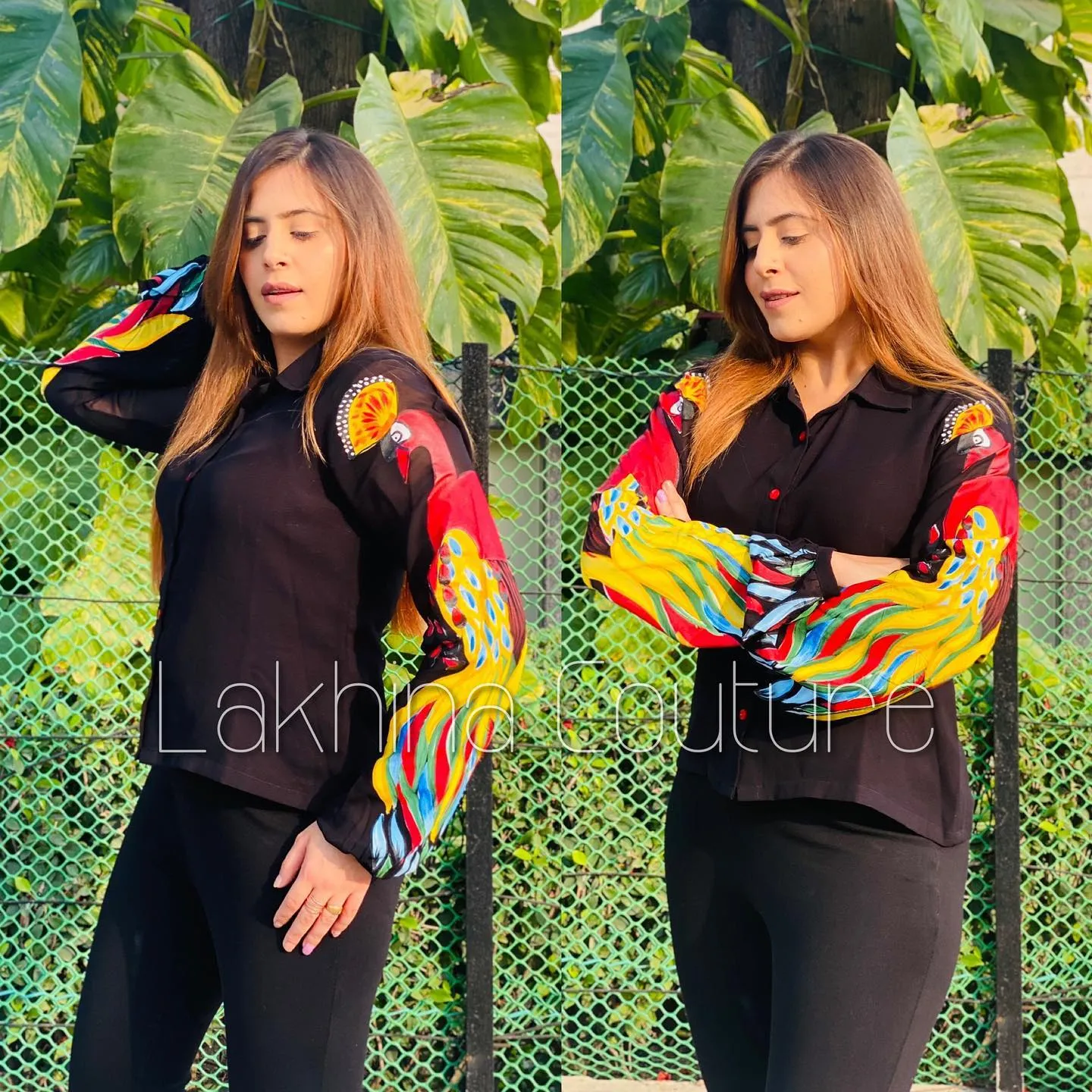 Hand Painted Georgette Shirt