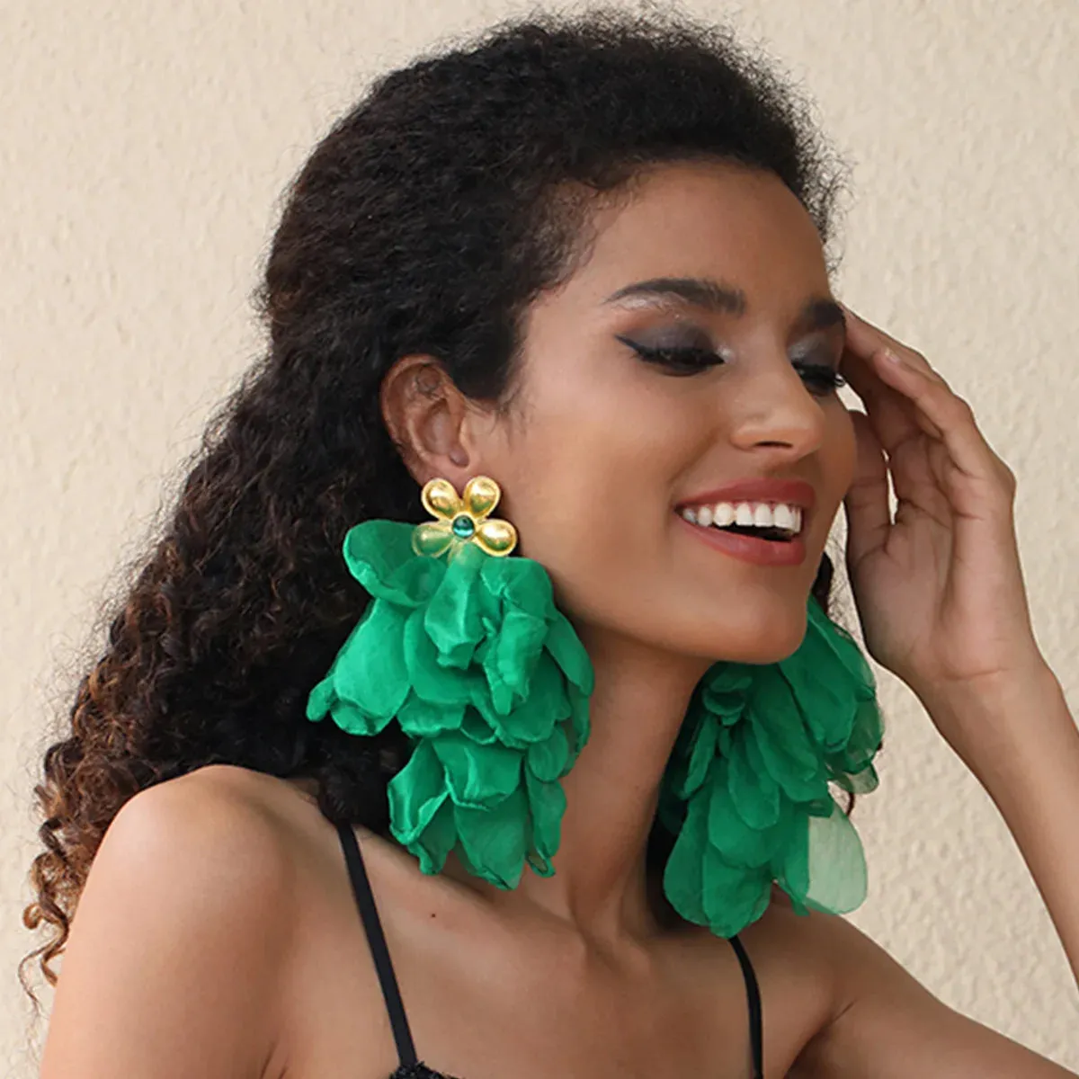 Handmade Cotton Long Tassel  Earrings