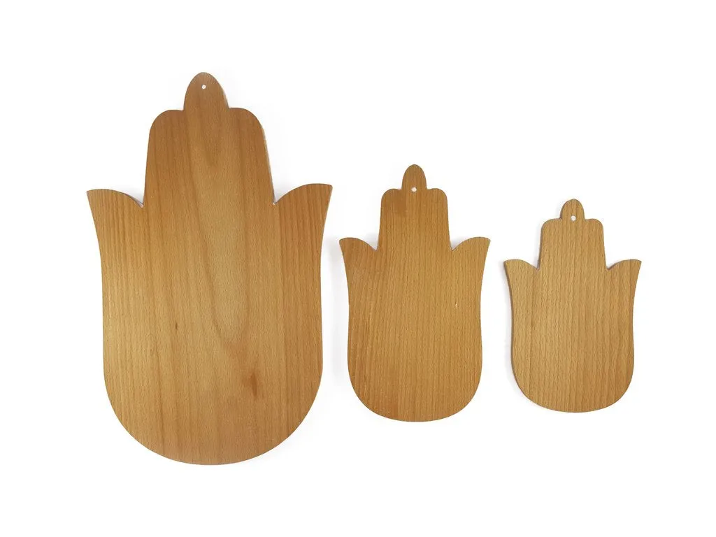 Handmade Moroccan Wood Small Hamsa Cutting Boards