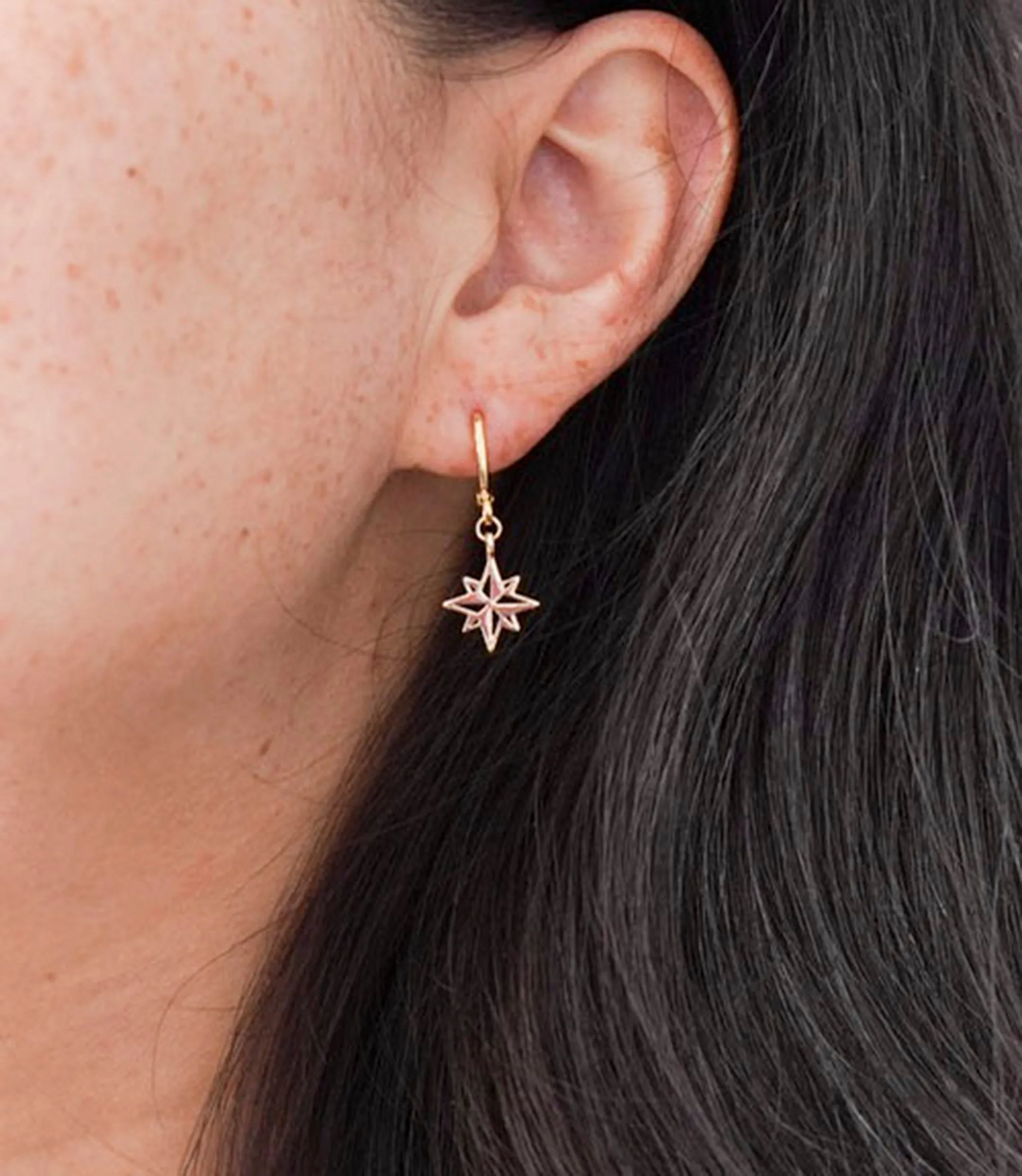 Hannah Moon & Stars Huggie Hoops