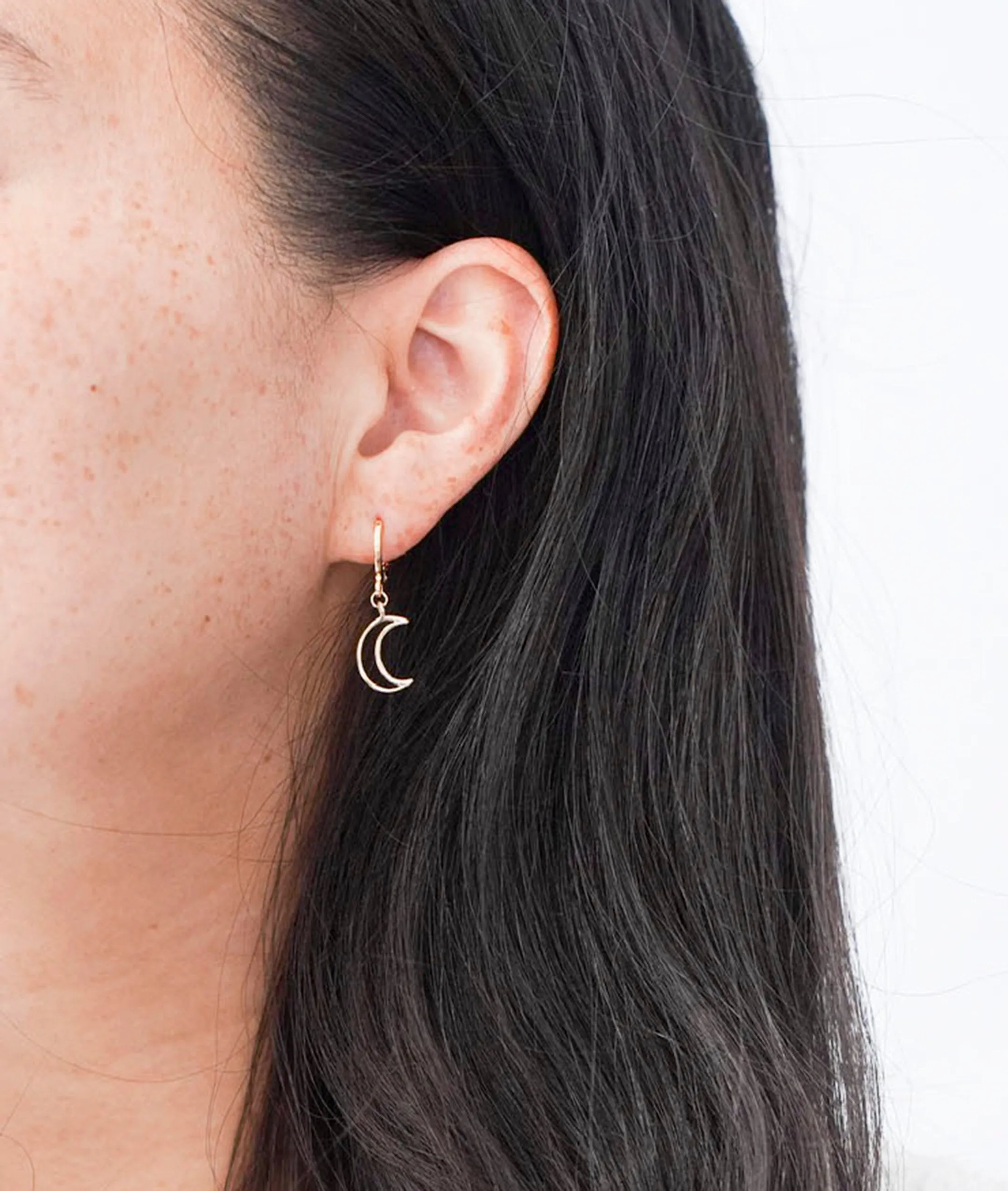 Hannah Moon & Stars Huggie Hoops