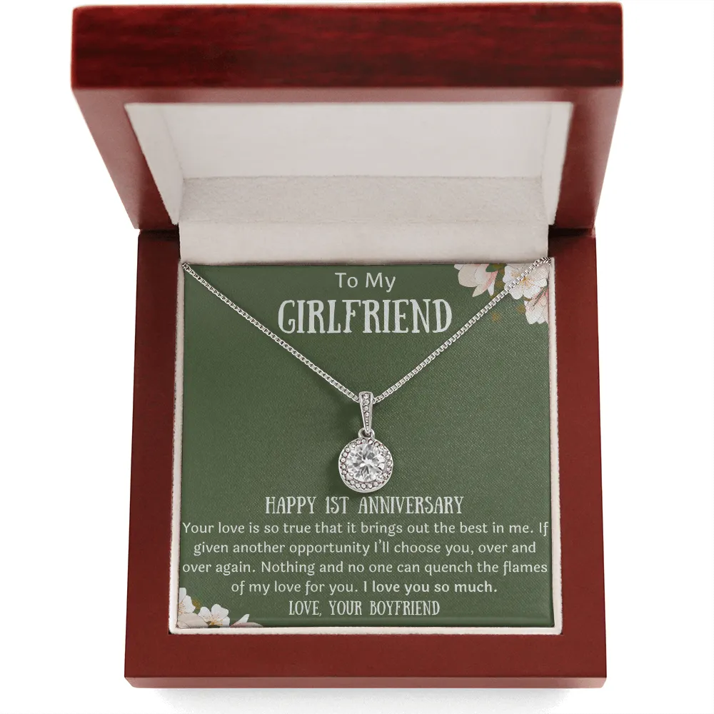 Happy 1st Anniversary To My Girlfriend from Boyfriend Necklace