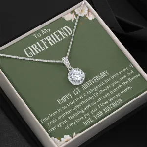 Happy 1st Anniversary To My Girlfriend from Boyfriend Necklace