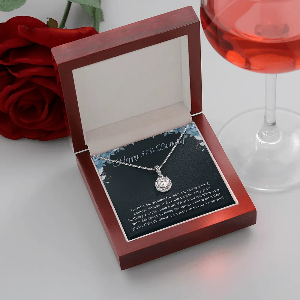 Happy 57th Birthday -  Eternal Hope Necklace Message Card