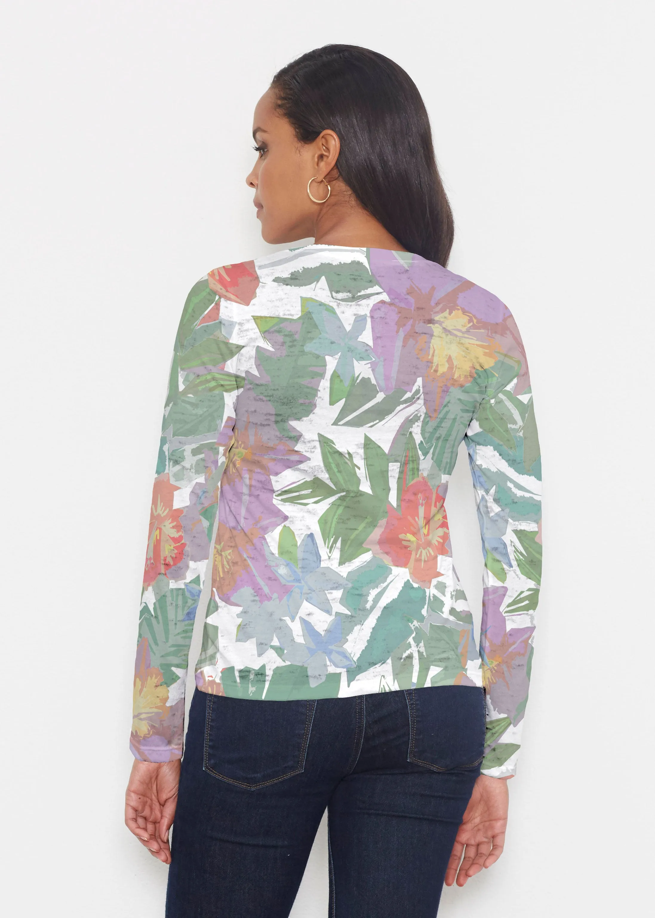 Hibiscus Island (19212) ~ Signature Long Sleeve Crew Shirt