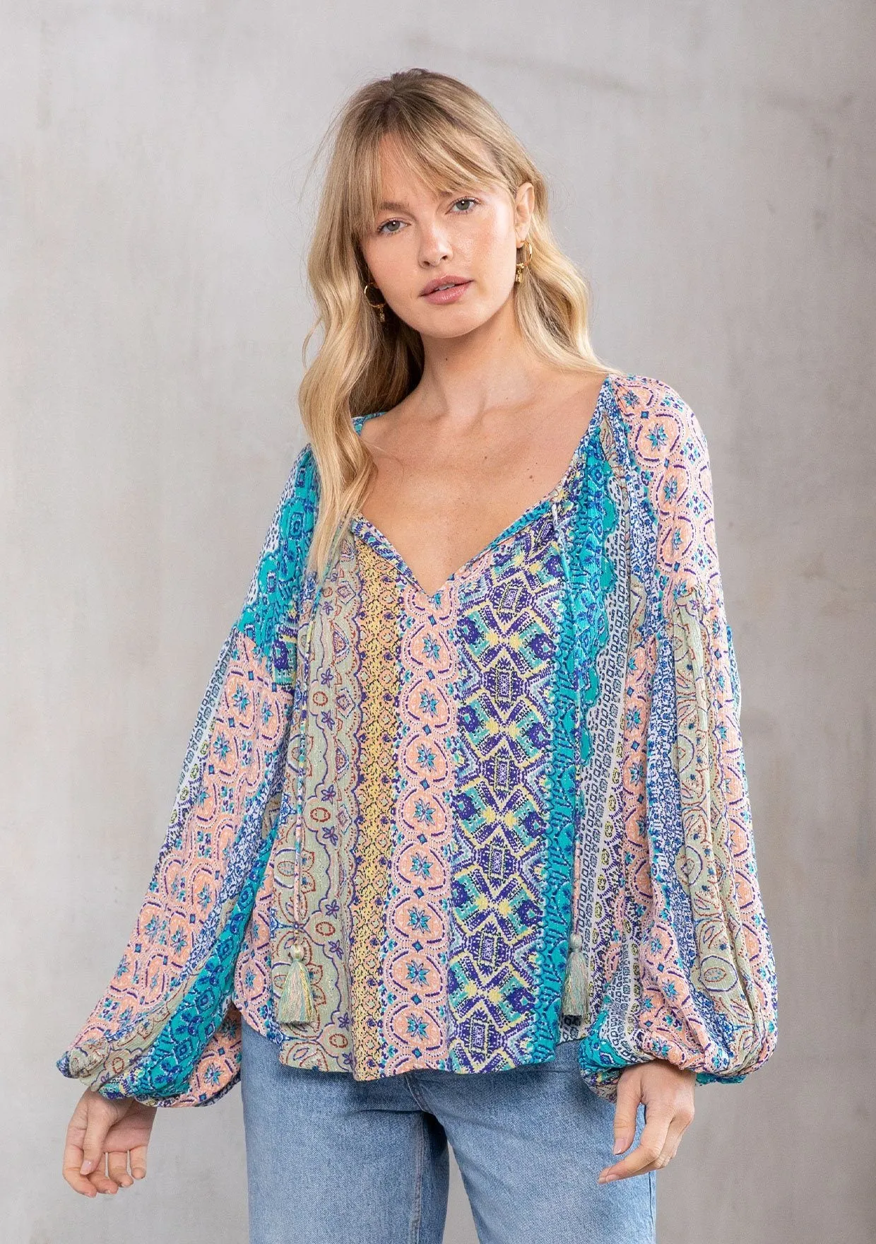 Hippie At Heart Volume Sleeve Blouse
