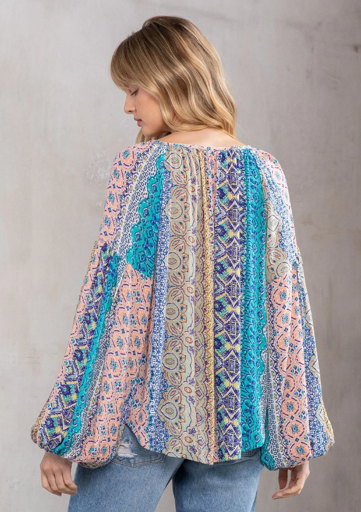Hippie At Heart Volume Sleeve Blouse