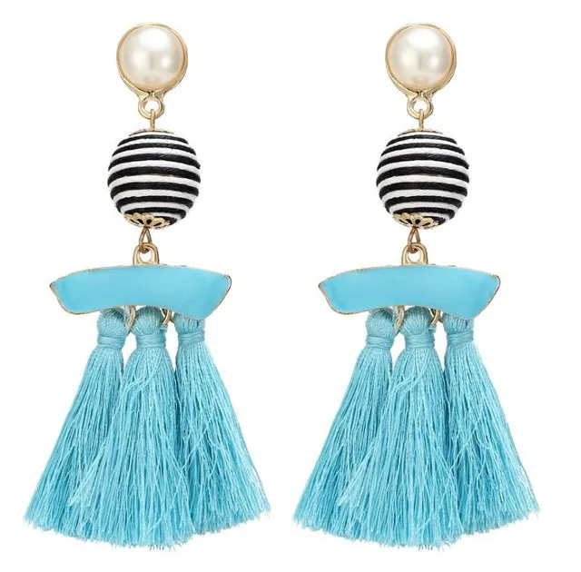 HOCOLE 2017 Brincos Women Brand Boho Drop Dangle Fringe Earring Vintage ethnic Statement Tassel earrings fashion jewelry Charms