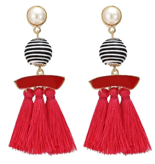 HOCOLE 2017 Brincos Women Brand Boho Drop Dangle Fringe Earring Vintage ethnic Statement Tassel earrings fashion jewelry Charms