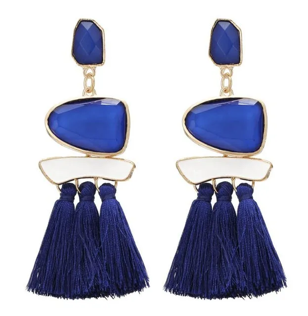 HOCOLE 2017 Brincos Women Brand Boho Drop Dangle Fringe Earring Vintage ethnic Statement Tassel earrings fashion jewelry Charms
